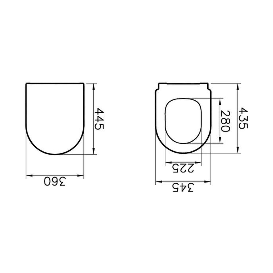 Vitra Integra Ring Soft Close Seat - White