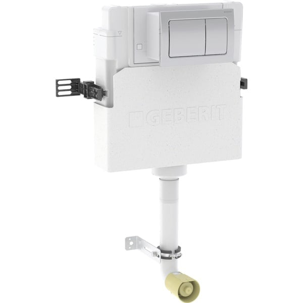 Geberit Alpha Concealed Cistern with Square Chrome Flush Plate for 1200mm Hieight