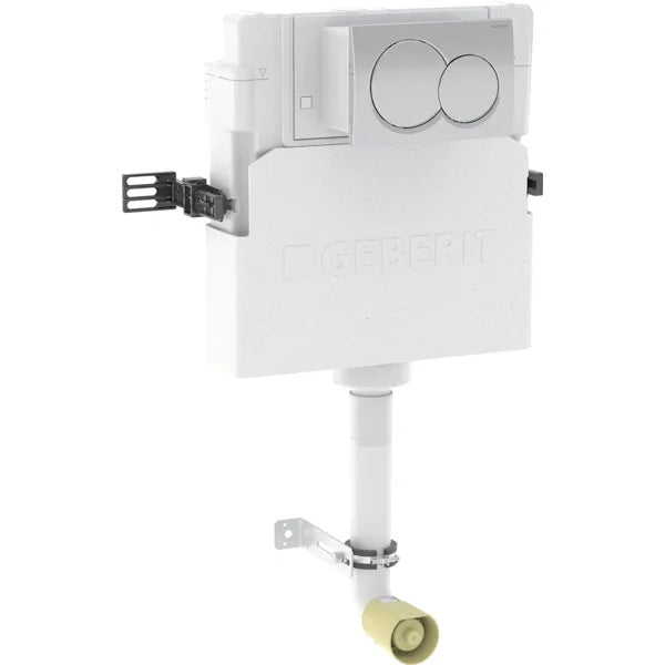 Geberit Alpha Concealed Cistern with Round Chrome Flush Plate for 1200mm Hieight