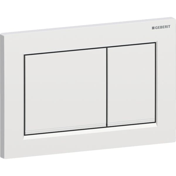 Geberit Omega20 Square Dual  Flush plate - Matt Chrome/Gloss Chrome