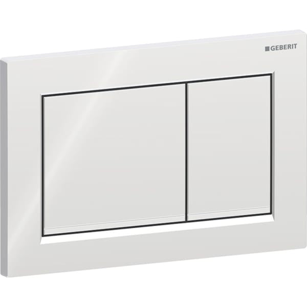 Geberit Omega20 Square Dual  Flush plate - Gloss Chrome/Matt Chrome