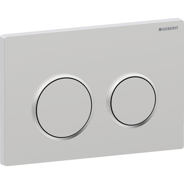 Geberit Omega20 Round Dual  Flush plate - Matt Chrome/Gloss Chrome