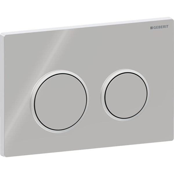 Geberit Omega20 Round Dual  Flush plate - Gloss Chrome/Matt Chrome