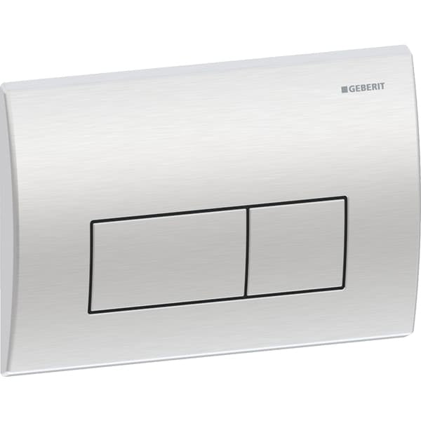 Geberit Omega10 Square Dual Flush plate - Brushed Stainless Steel