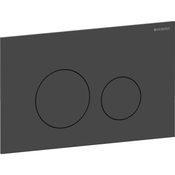 Geberit Sigma40 Round Dual Flush Plate - Matt Black