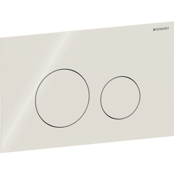 Geberit Sigma40 Round Dual Flush Plate - Gloss Sand Grey