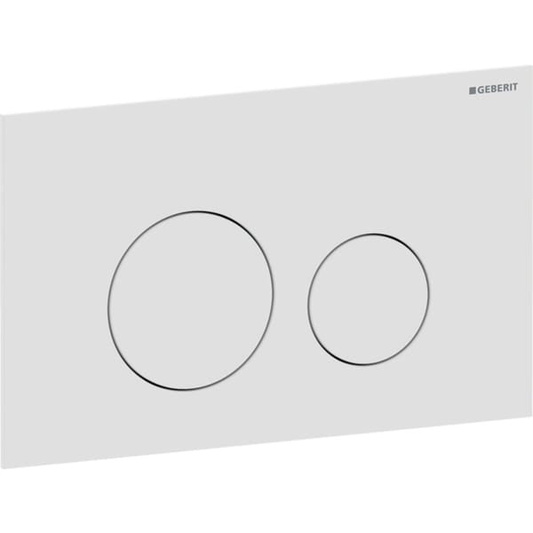 Geberit Sigma40 Round Dual Flush Plate - Matt White