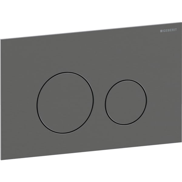 Geberit Sigma40 Round Dual Flush Plate - Brushed Black Chrome