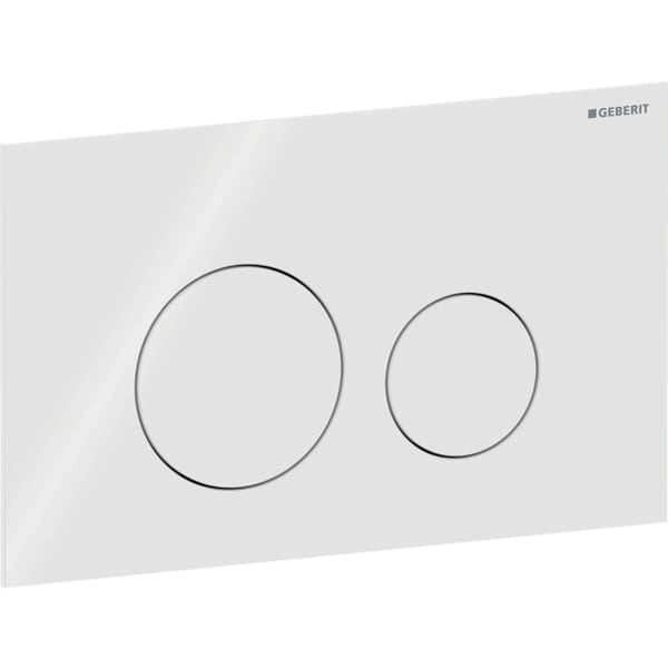 Geberit Sigma40 Round Dual Flush Plate - Gloss White