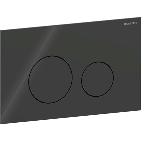 Geberit Sigma40 Round Dual Flush Plate - Gloss Black