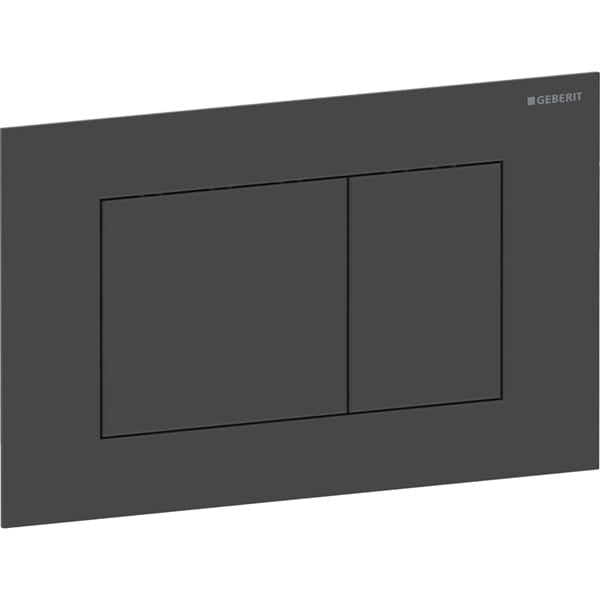 Geberit Sigma40 Square Dual Flush Plate - Matt Black