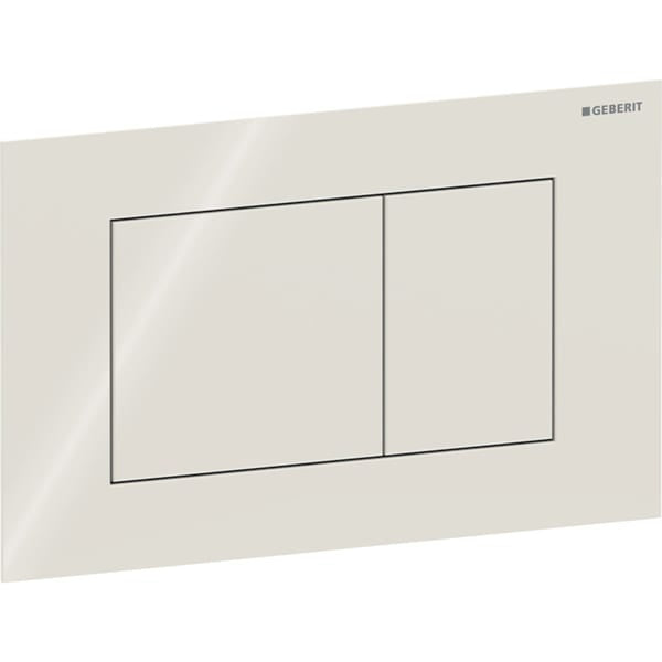 Geberit Sigma40 Square Dual Flush Plate - Gloss Sand Grey