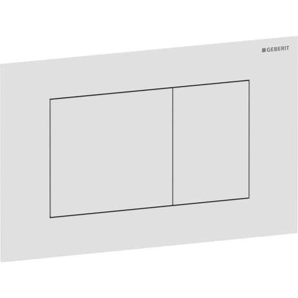 Geberit Sigma40 Square Dual Flush Plate - Matt White