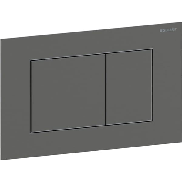 Geberit Sigma40 Square Dual Flush Plate - Brushed Black Chrome