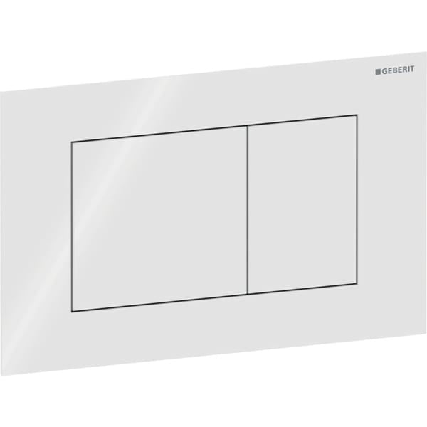 Geberit Sigma40 Square Dual Flush Plate - Gloss White