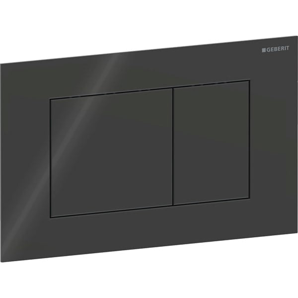Geberit Sigma40 Square Dual Flush Plate - Gloss Black