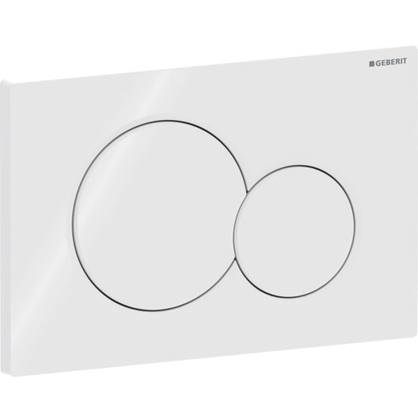 Geberit Sigma01 Round Dual Flush Plate - Gloss White