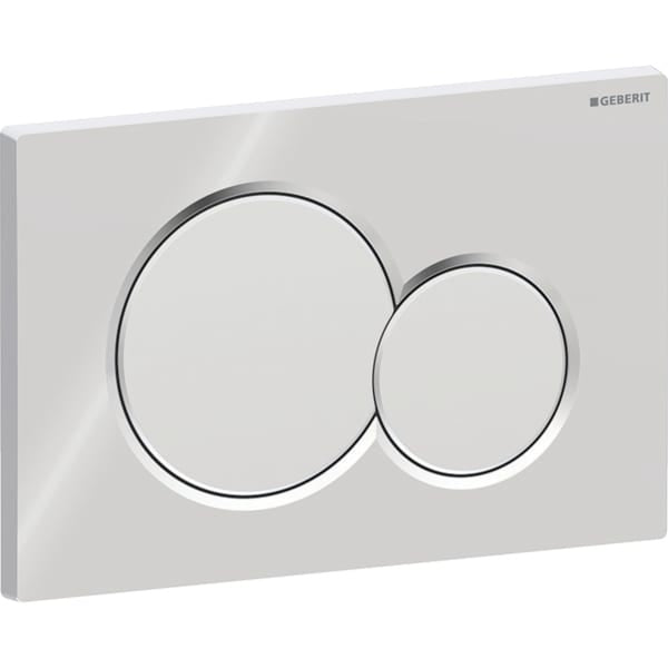 Geberit Sigma01 Round Dual Flush Plate - Gloss Chrome/Matt Chrome