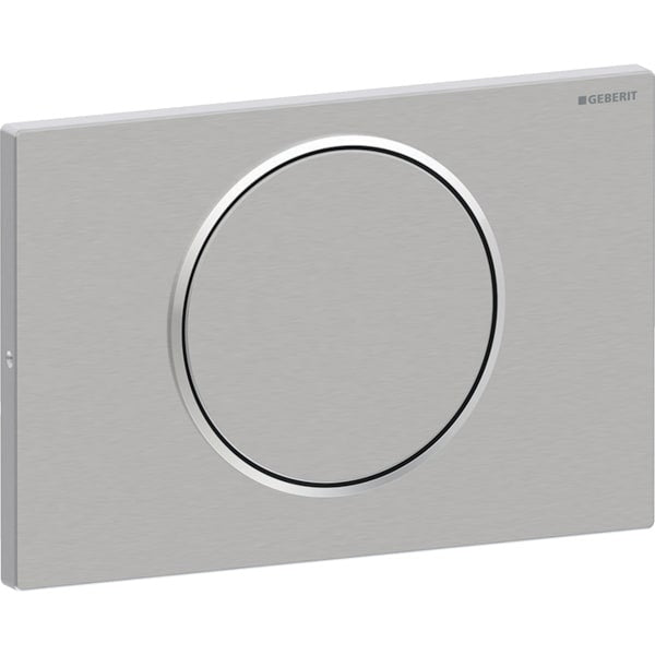 Geberit Sigma10 Screwable Stop and go Single Flush Plate - Stainless Steel