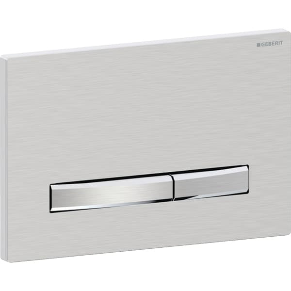 Geberit Sigma50 Square Dual Flush Plate - Brushed Chrome