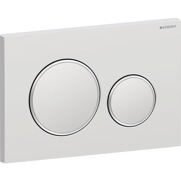 Geberit Sigma20 Round Dual Flush Plate - Matt Chrome/Gloss Chrome