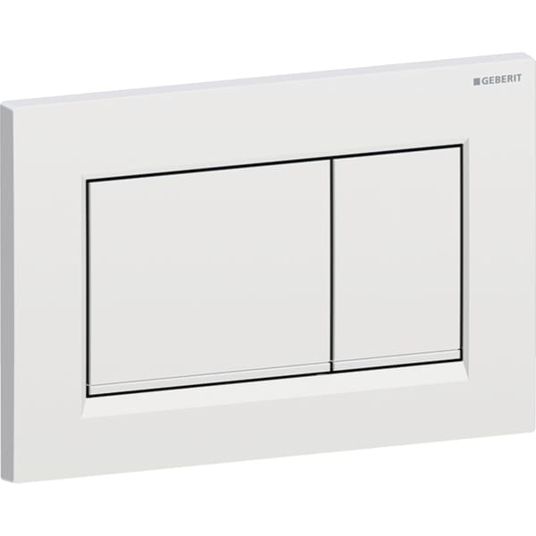Geberit Sigma20 Square Dual Flush Plate - Matt Chrome/Gloss Chrome