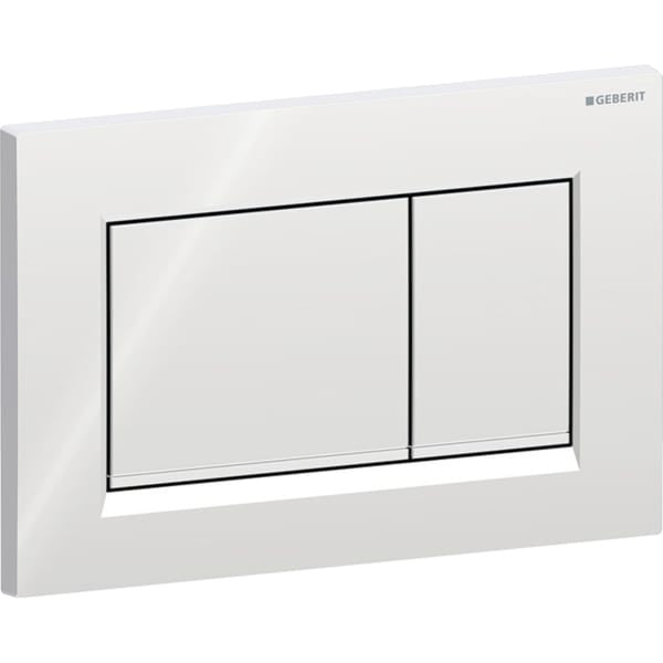 Geberit Sigma20 Square Dual Flush Plate - Gloss Chrome/Matt Chrome