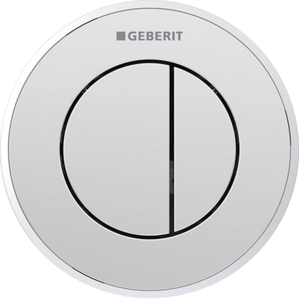 Geberit Type10 Dual Flush Button - Gloss Chrome/Matt Chrome