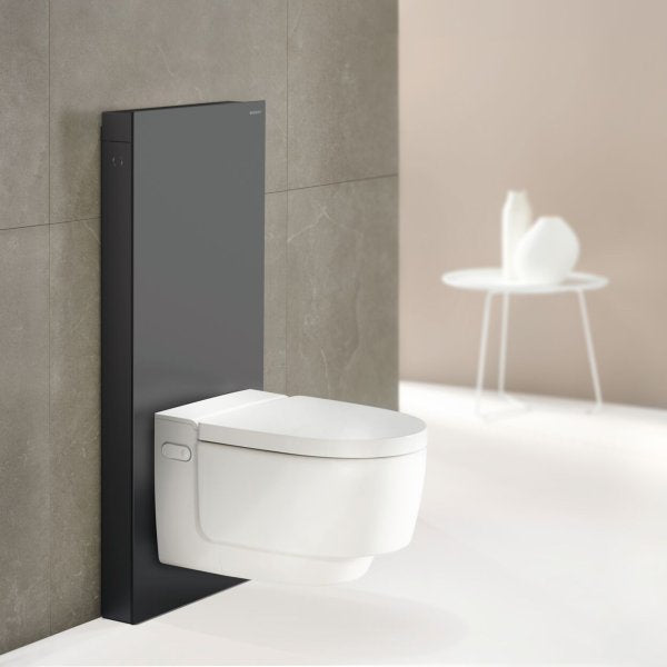 Geberit AquaClean Mera Comfort Rimless Wall Hung Smart Shower Toilet With Soft Close Seat And Design Cover - White Alpine