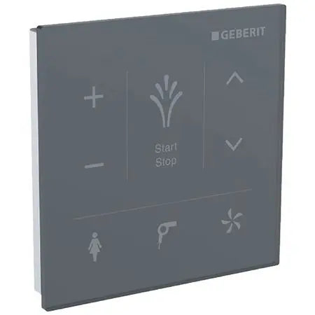 Geberit AquaClean Wall Mounted Control Panel For Shower Toilet - Black Glass