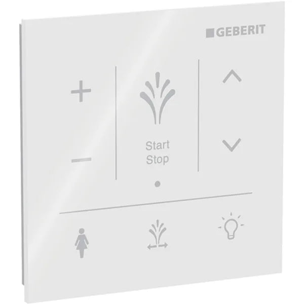 Geberit AquaClean Sela Wall Mounted Control Panel For Shower Toilet - Black Glass