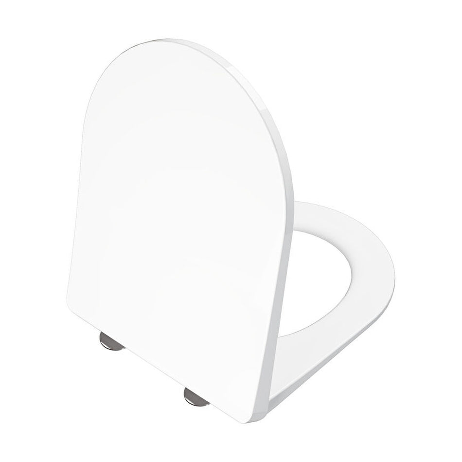 Vitra Universal Round Super Slim Wrapover Soft Close Seat - White