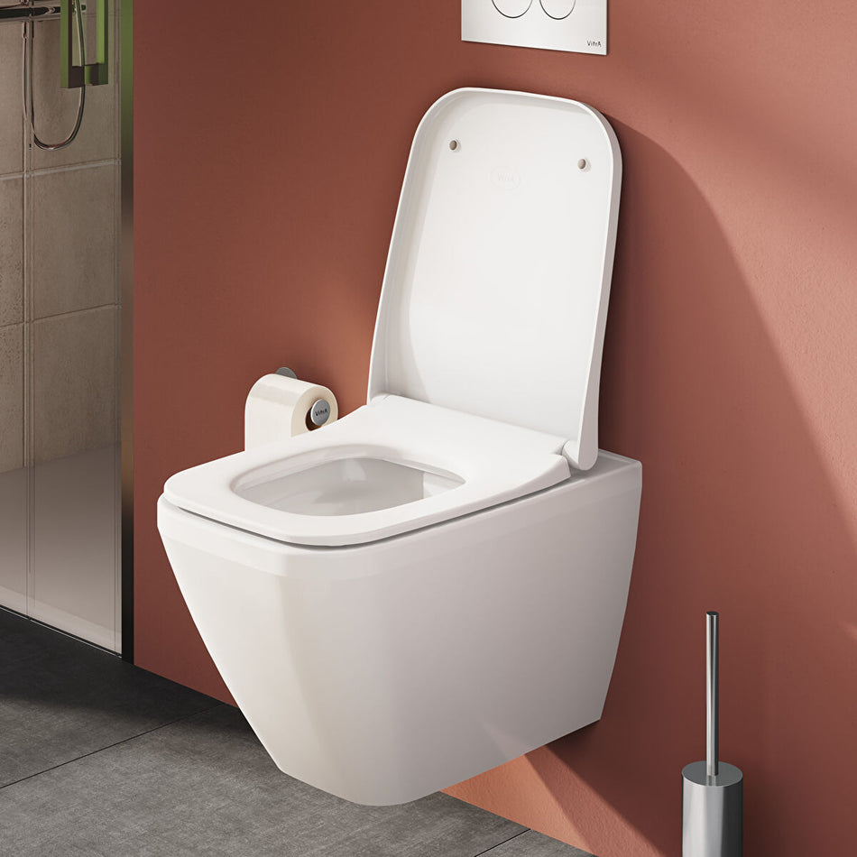 Vitra Universal Square Slim Wrapover Soft Close Seat - White