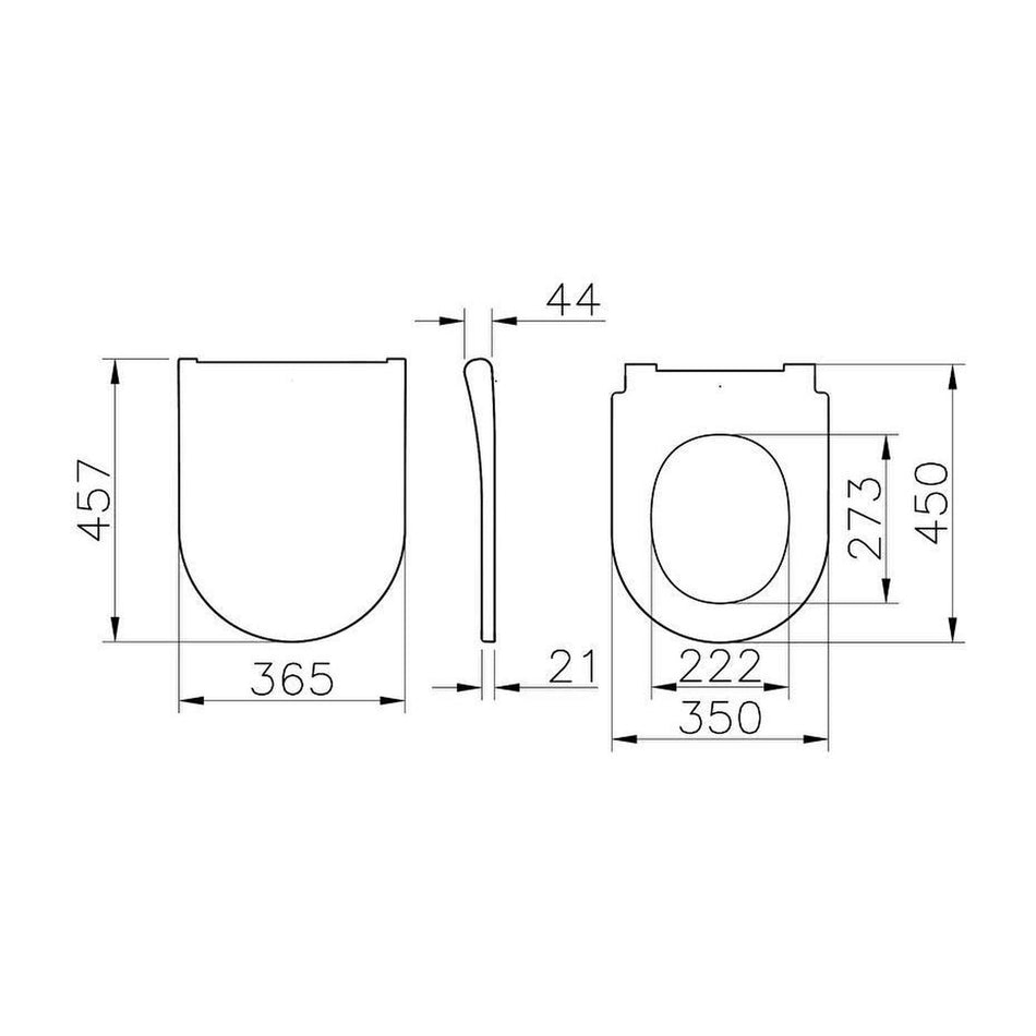 Vitra Universal Slim Wrap Soft Close Seat - White
