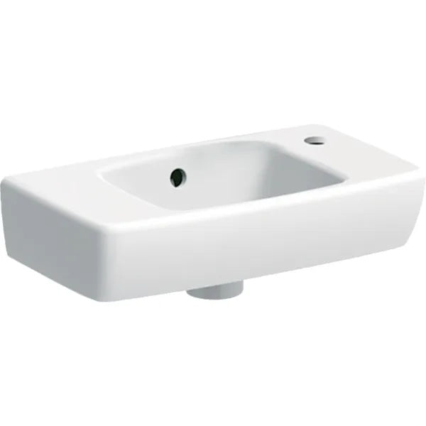 Geberit Selnova Wall Hung Basin With Overflow - 450mm x 250mm -  1 Tap Hole On Right - White