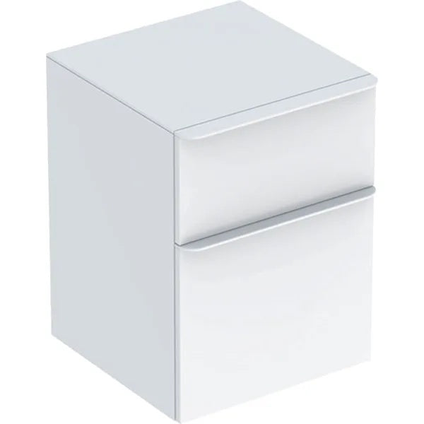 Geberit Smyle 2 Drawers Wall Hung Side Storage Cabinet - 450mm Wide - Gloss White