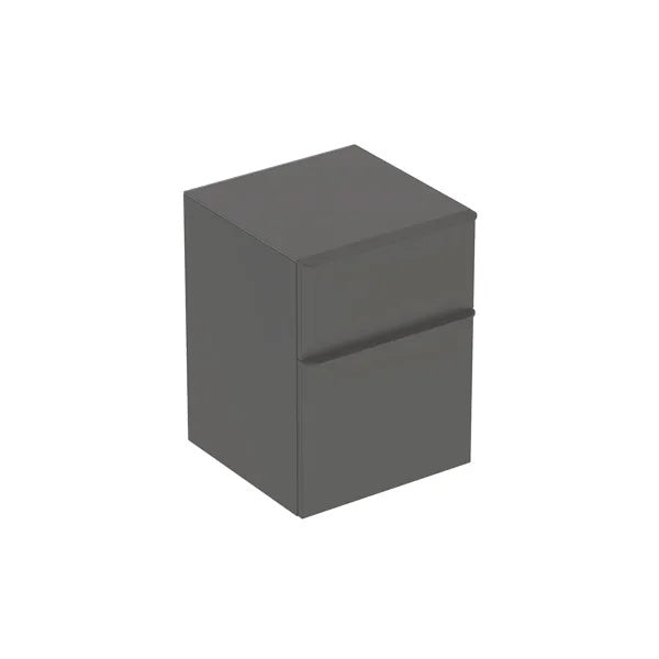 Geberit Smyle 2 Drawers Wall Hung Side Storage Cabinet - 450mm Wide - Matt Lava