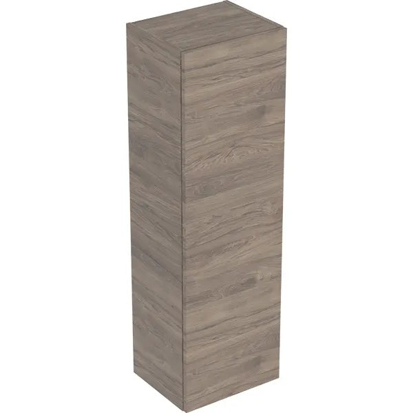Geberit Smyle 1 Door Semi Tall Storage Cabinet - 360mm Wide - Walnut