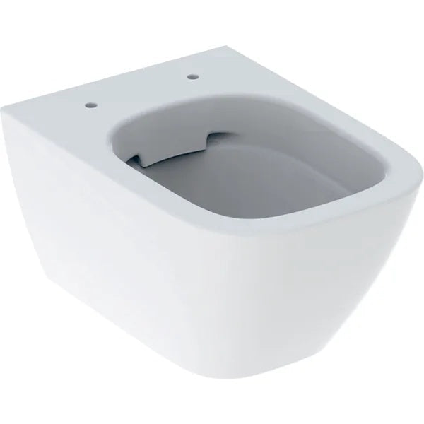 Geberit Smyle Square Fully Shrouded And Short Projection Rimless Wall Hung Toilet Pan Only - White