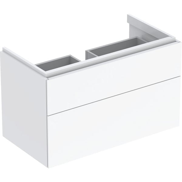 Geberit Xeno2 2 Drawer Wall Hung Vanity Unit Only - 900mm - White
