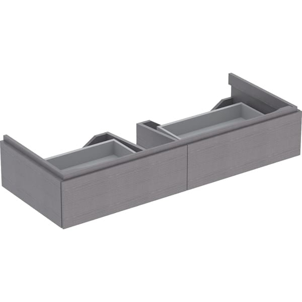 Geberit Xeno2 2 Drawer Wall Hung Vanity Unit Only - 1200mm - Scultura Grey