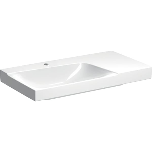 Geberit Xeno Vanity Basin RH Shelf - 900mm - 1 Tap Hole - White