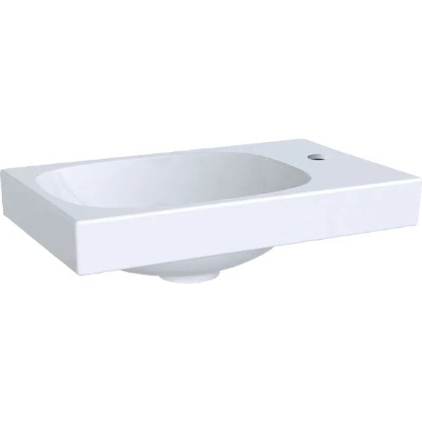 Geberit Acanto Vanity Basin - 400mm - 1 RH Tap Hole - White