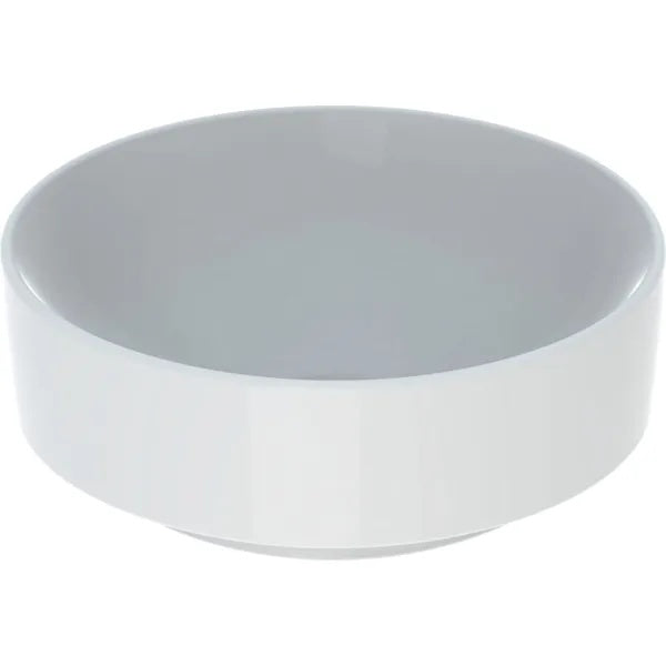 Geberit Variform Round Countertop Basin Without Overflow - 400mm Wide  - No Tap Hole - White