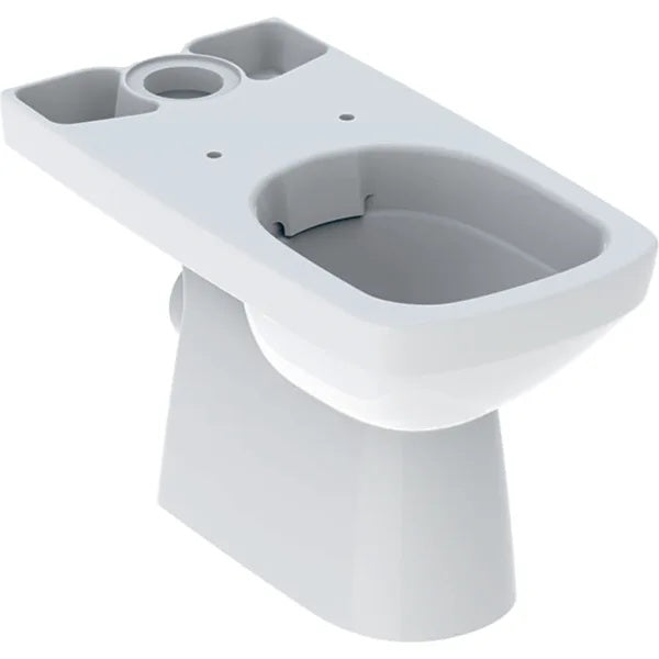 Geberit Selnova Square Semi Shrouded Rimless Back To Wall Close Coupled Toilet Pan Only - White