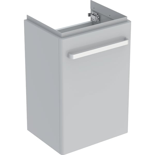 Geberit Selnova 1 Door Compact Wall Hung Vanity Unit - 400mm Wide - Light Grey