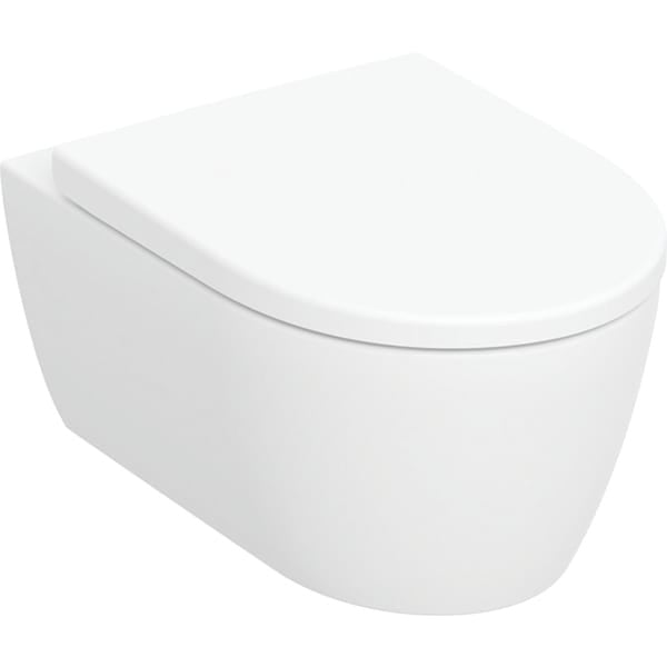 Geberit iCon Rimfree Wall-Hung Toilet with Soft Close Seat - White