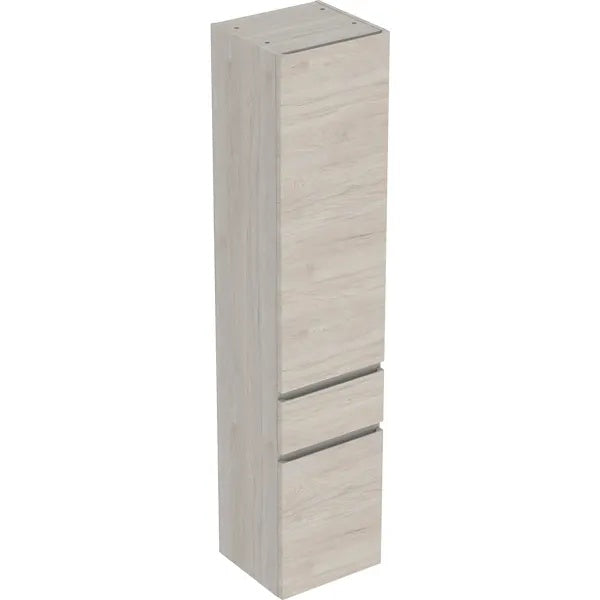 Geberit Renova Plan Wall Hung Tall Storage Cabinets - 1800mm - Light Hickory