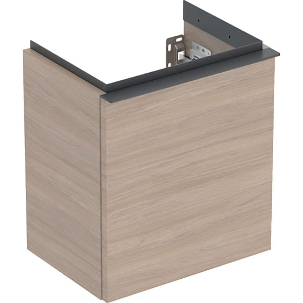 Geberit iCon 1 RH Door Wall Hung Vanity Unit - 380mm- Oak Wood-Texture Body/Lava Matt Handle