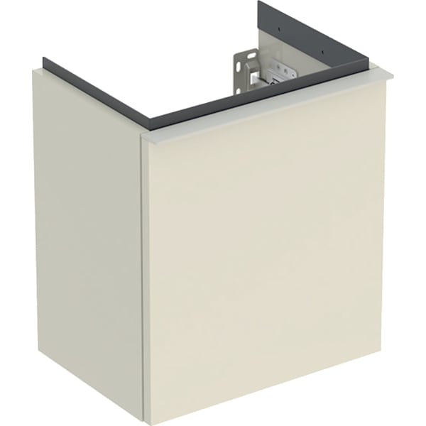 Geberit iCon 1 RH Door Wall Hung Vanity Unit - 380mm- Sand-Grey Gloss Body/Sand-Grey Matt Handle